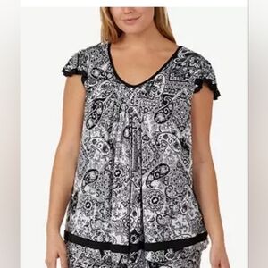 NWT Ellen Tracy Yours to Love Flutter Sleeves Top Size 3X